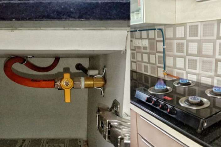 Kitchen Gas Pipeline Fitting Service